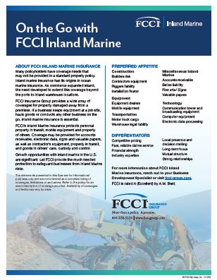 FCCI Inland Marine flyer image